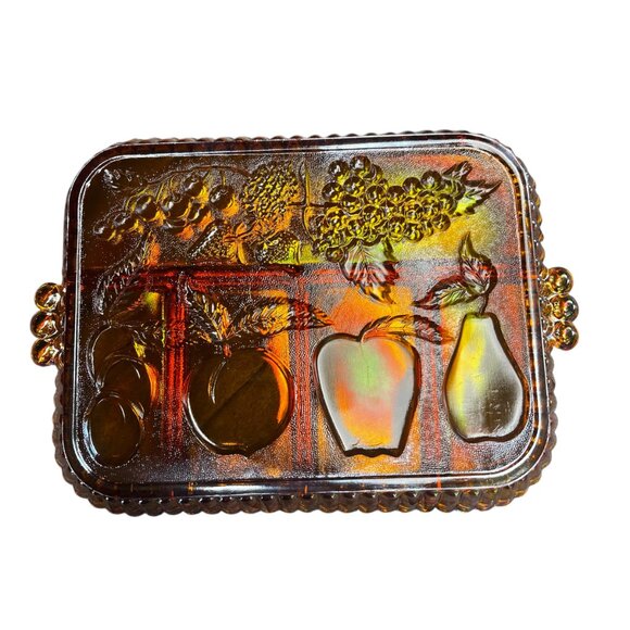 Indiana Glass Amber 5 Section Relish Tray **AS IS** - Picture 2 of 8